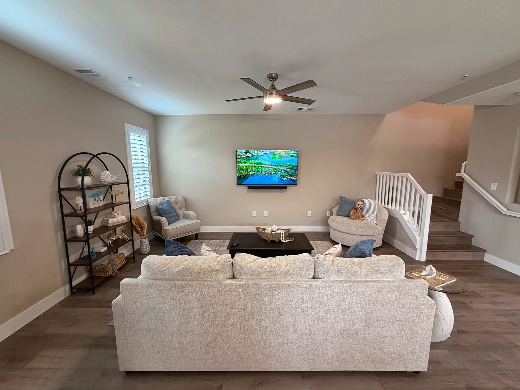 Living room by the staircase